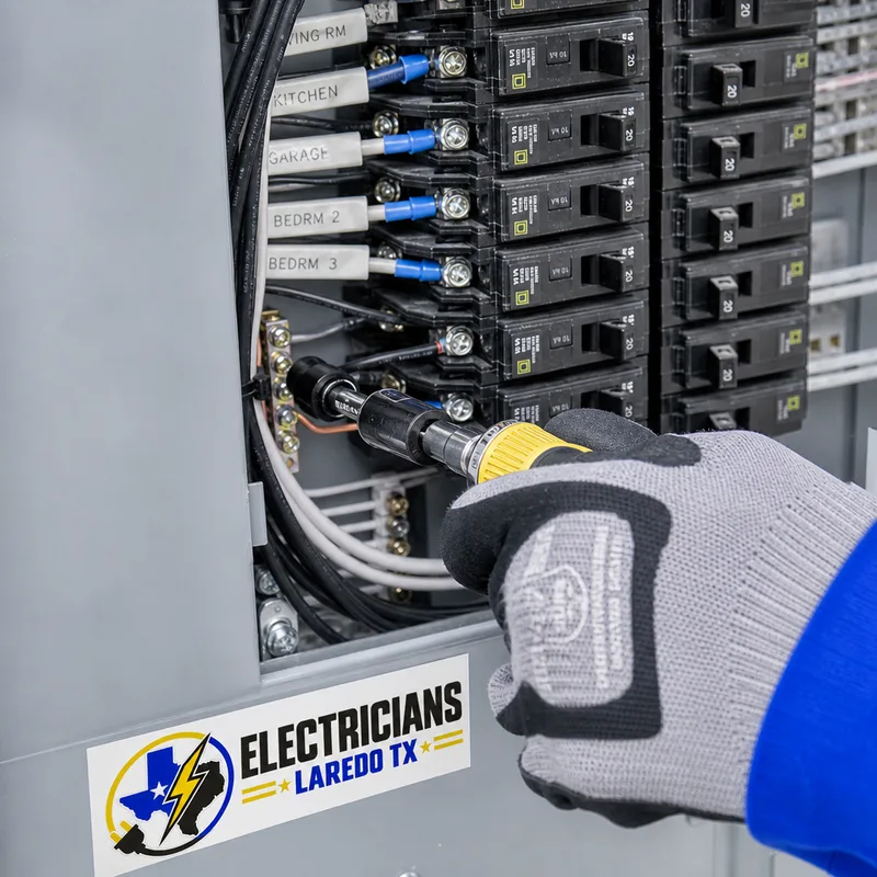Properly labeled electrical panel with a compatible breaker, torque screwdriver, and neatly routed conductors