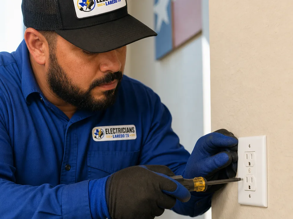 Interior tamper-resistant receptacle installation with correct box fill and neatly terminated conductors